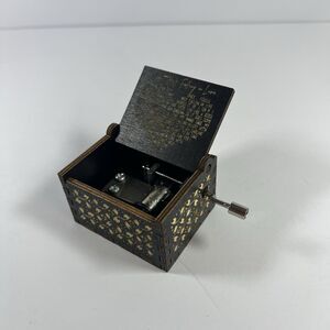 Can't Help Falling in Love Music Box, Wooden Hand Crank Musical Box, Engraved